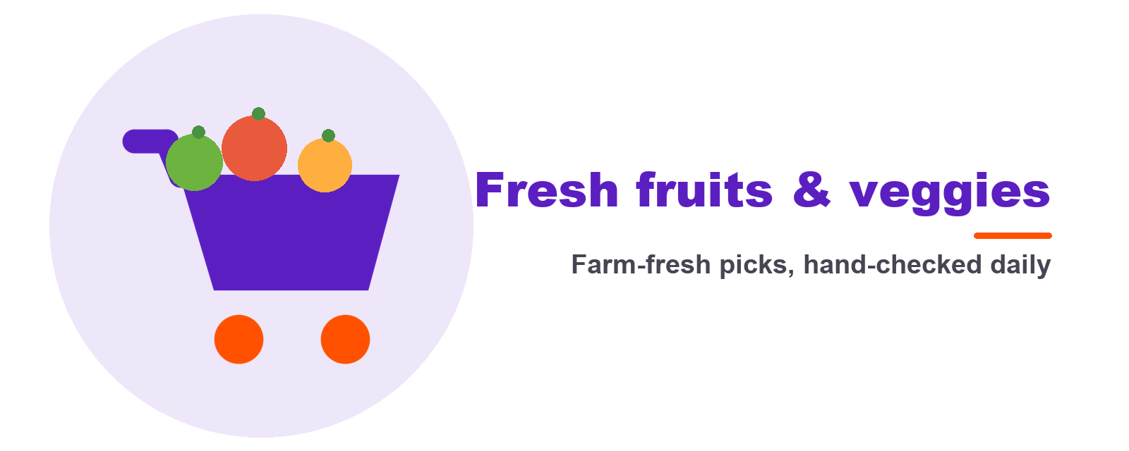 Fresh fruits and vegetables